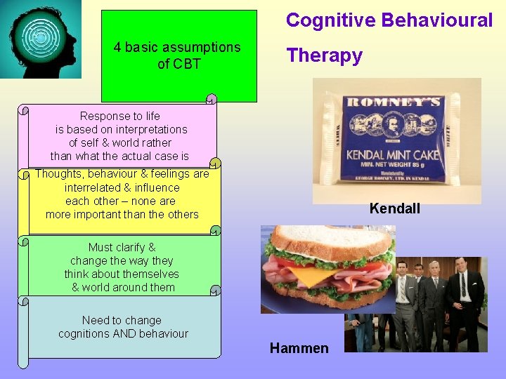 Cognitive Behavioural 4 basic assumptions of CBT Therapy Response to life is based on