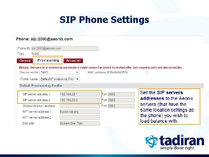 SIP Phone Settings 