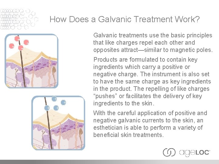 How Does a Galvanic Treatment Work? Galvanic treatments use the basic principles that like