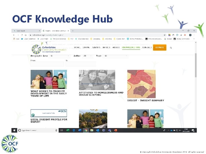 OCF Knowledge Hub © Copyright Oxfordshire Community Foundation 2018. All rights reserved. 