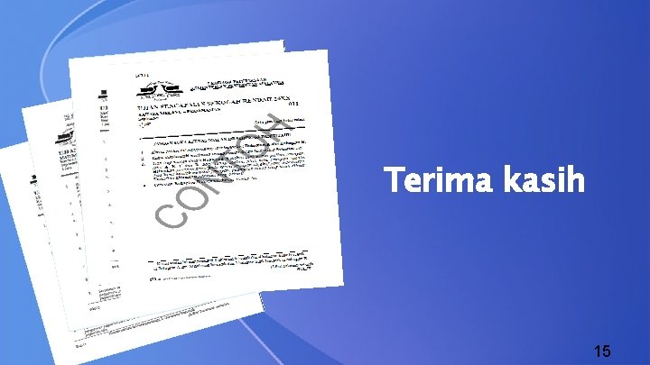 Terima kasih 15 15 