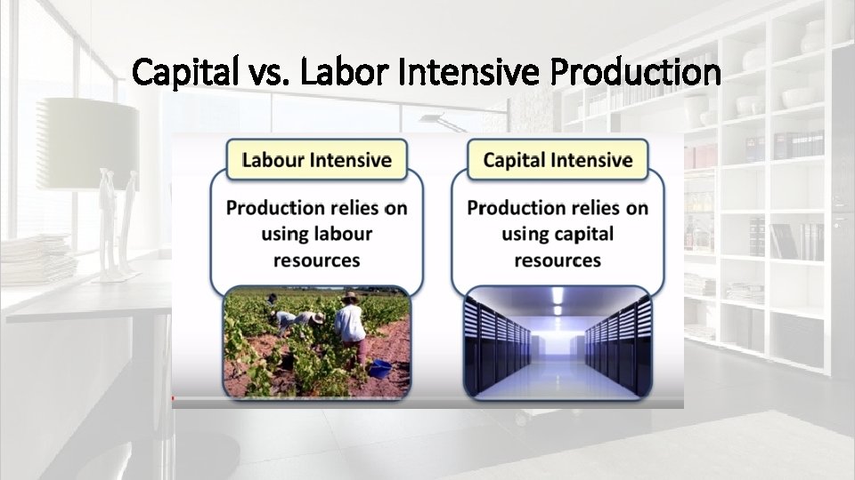 Capital vs. Labor Intensive Production 