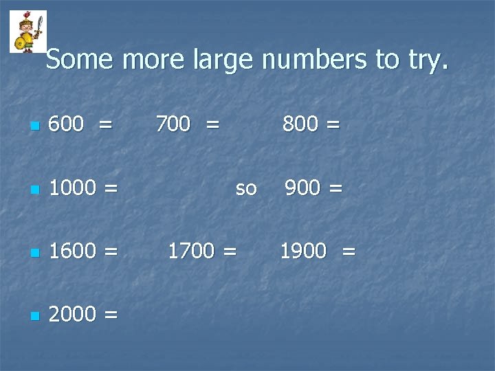 Some more large numbers to try. n 600 = n 1000 = n 1600