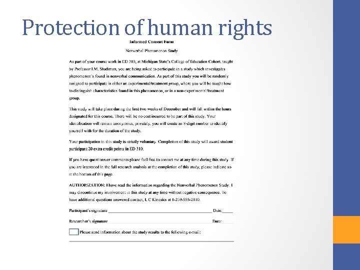 Protection of human rights 