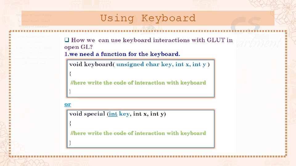 Using Keyboard 