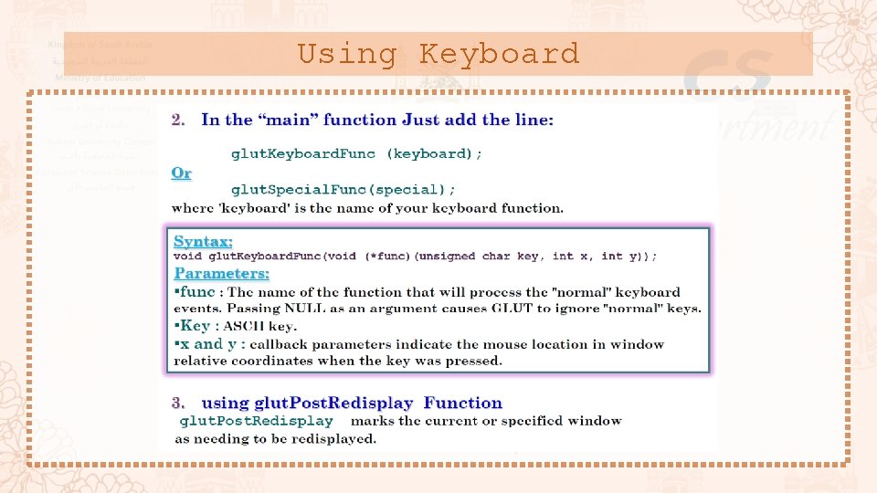 Using Keyboard 