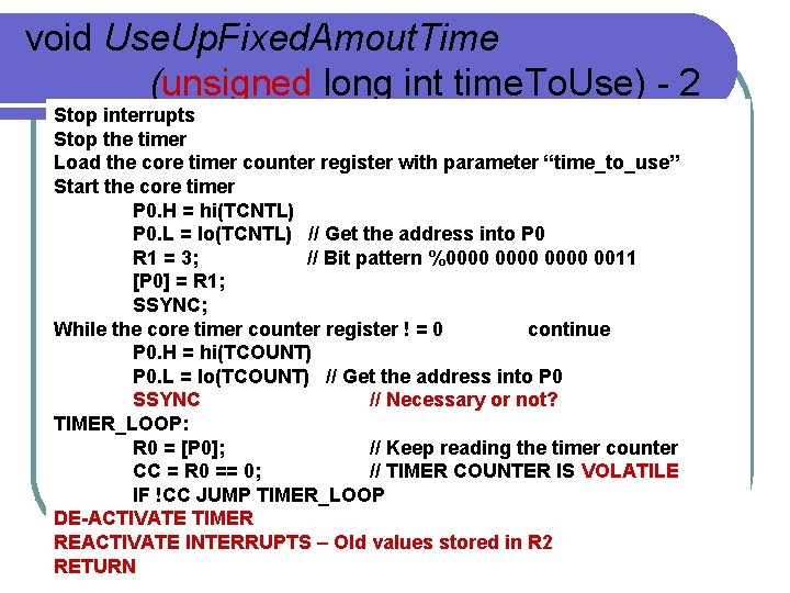 void Use. Up. Fixed. Amout. Time (unsigned long int time. To. Use) - 2