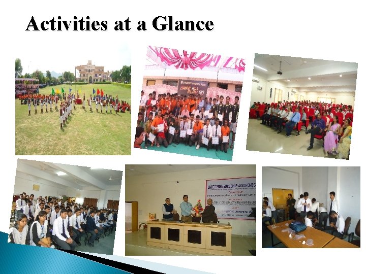 Activities at a Glance 