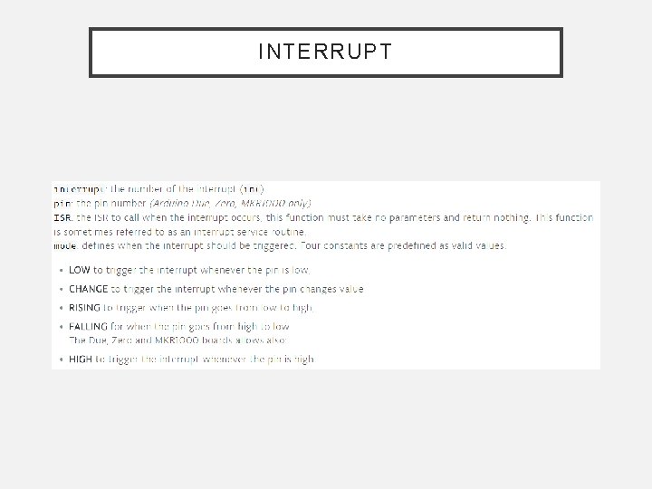 INTERRUPT 