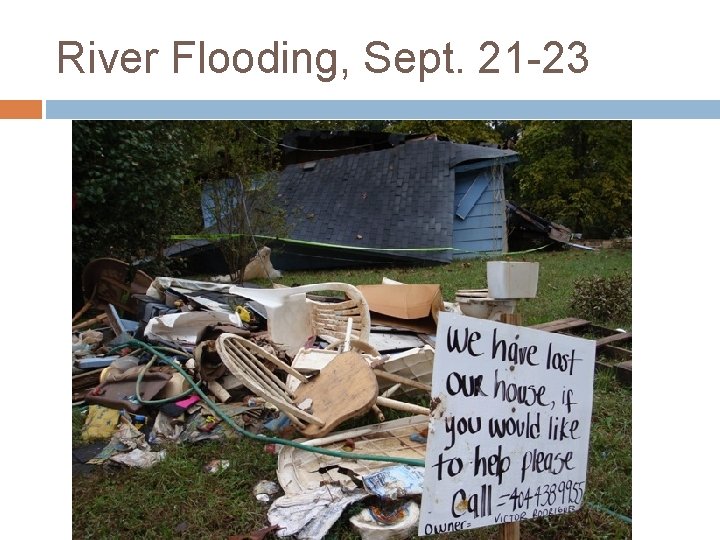 River Flooding, Sept. 21 -23 