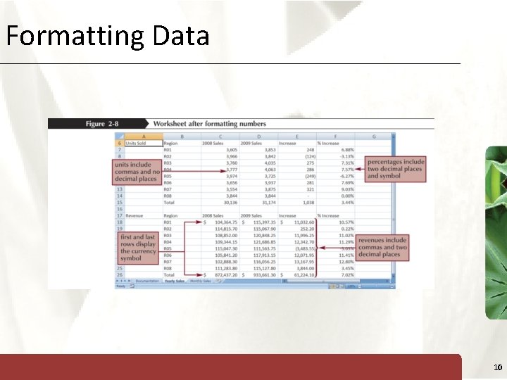 Formatting Data XP 10 