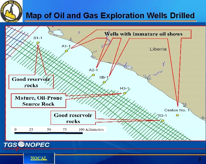 Map of Oil and Gas Exploration Wells Drilled J. S. Sandikie, NOCAL TECHNICAL SERVIVES