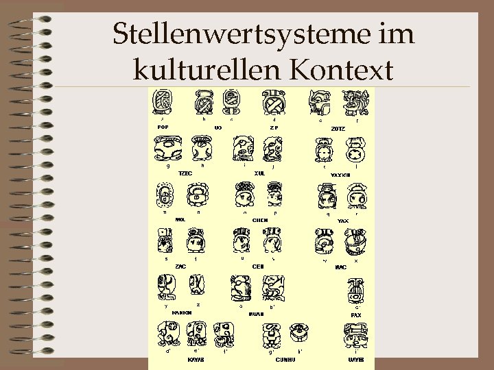 Stellenwertsysteme im kulturellen Kontext 