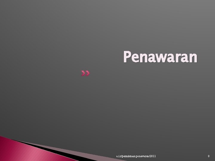 Penawaran a. i. r/permintaan penawaran/2011 8 