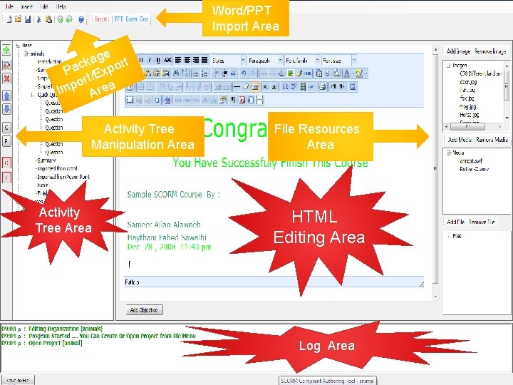 Word/PPT Import Area ge rt a k Pac /Expo ort ea p Im Ar