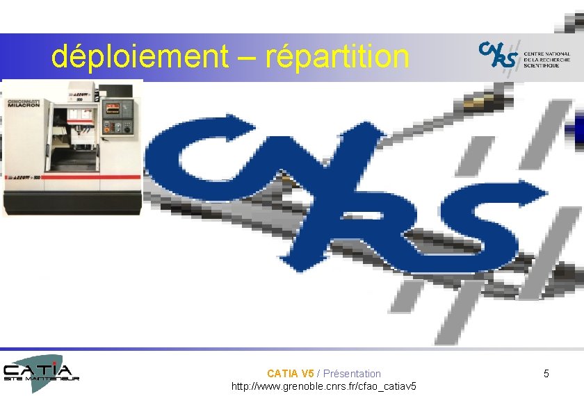 déploiement – répartition CATIA V 5 / Présentation http: //www. grenoble. cnrs. fr/cfao_catiav 5