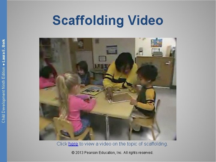 Child Development Ninth Edition ● Laura E. Berk Scaffolding Video Click here to view