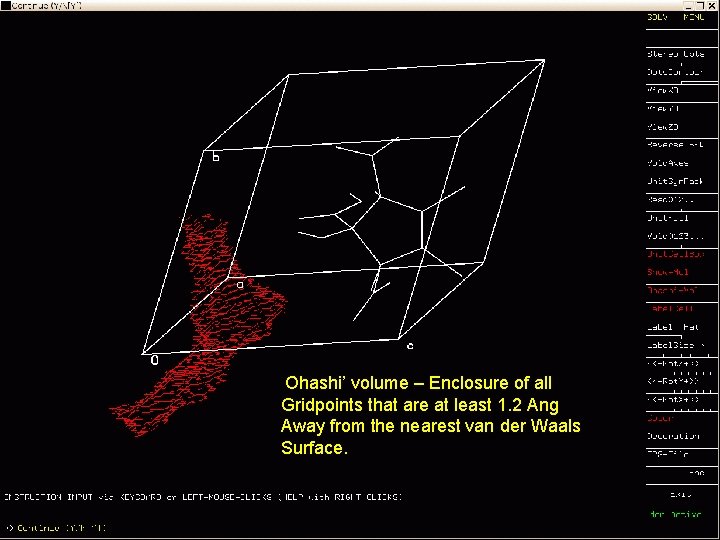 ‘Ohashi’ volume – Enclosure of all Gridpoints that are at least 1. 2 Ang