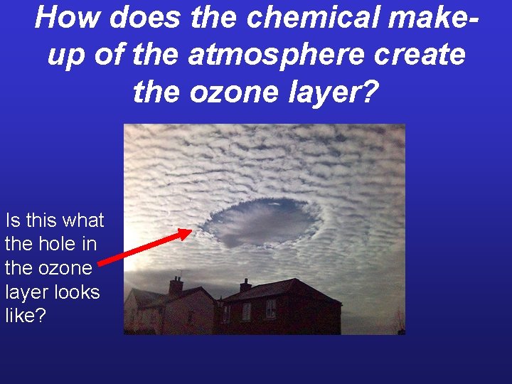 How does the chemical makeup of the atmosphere create the ozone layer? Is this