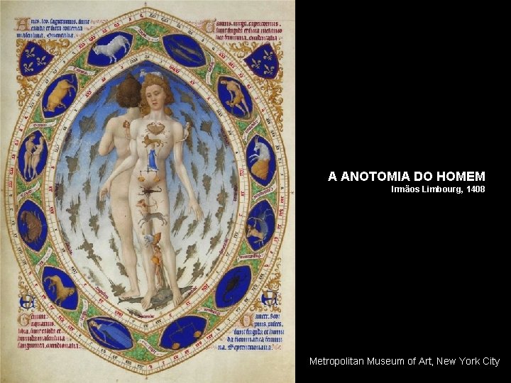 A ANOTOMIA DO HOMEM Irmãos Limbourg, 1408 Metropolitan Museum of Art, New York City