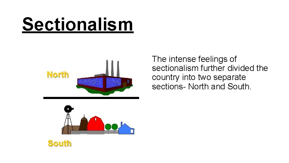 Sectionalism States Rights Bubble Map Notes Union North