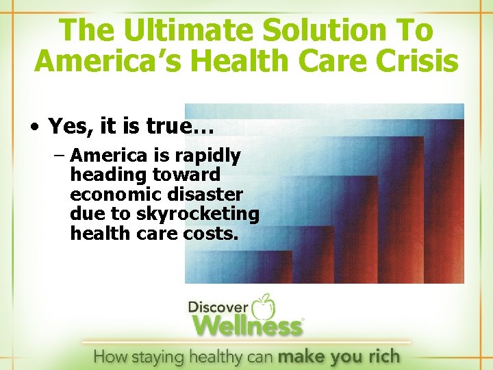 The Ultimate Solution To America’s Health Care Crisis • Yes, it is true… –