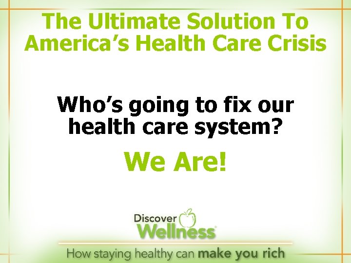 The Ultimate Solution To America’s Health Care Crisis Who’s going to fix our health