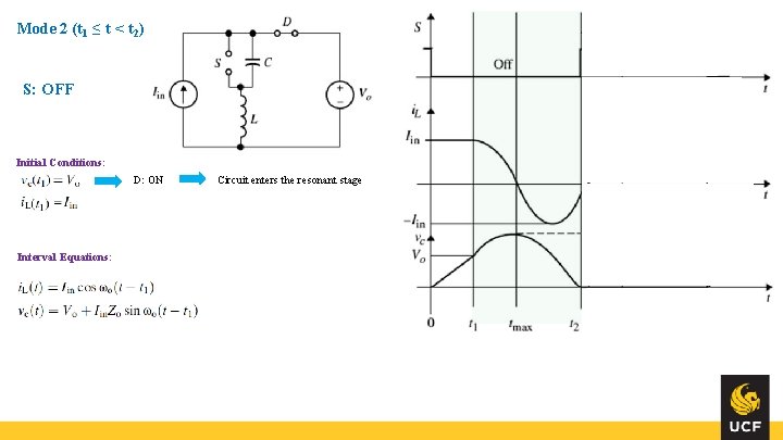 Mode 2 (t 1 ≤ t < t 2) S: OFF Initial Conditions: D: