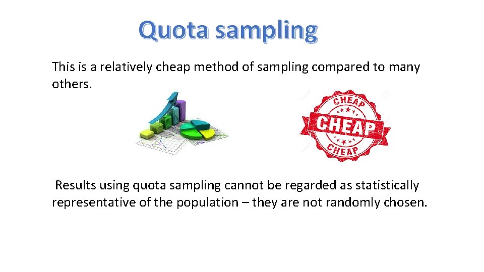 This is a relatively cheap method of sampling compared to many others. Results using