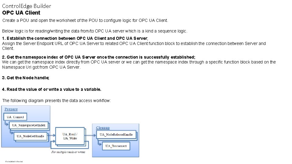 Control. Edge Builder OPC UA Client Create a POU and open the worksheet of