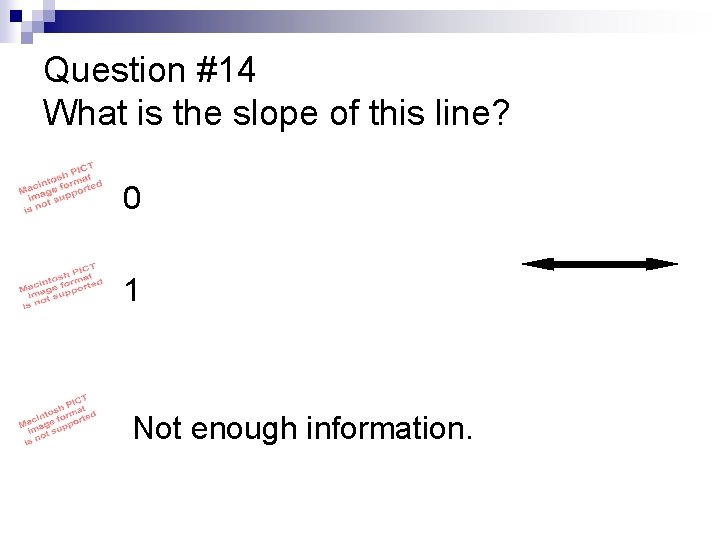 Question #14 What is the slope of this line? n 0 n 1 n