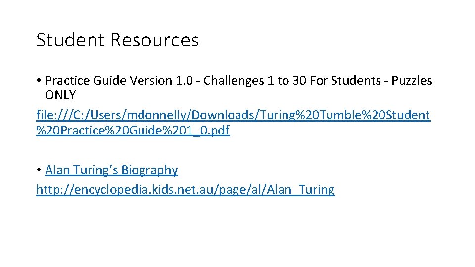 Student Resources • Practice Guide Version 1. 0 - Challenges 1 to 30 For