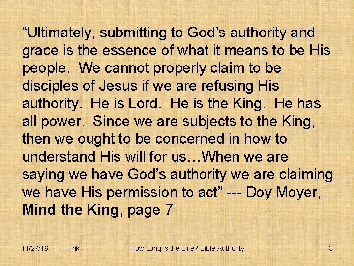 “Ultimately, submitting to God’s authority and grace is the essence of what it means