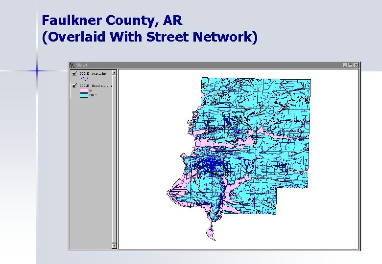 Faulkner County, AR (Overlaid With Street Network) 