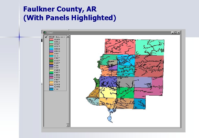 Faulkner County, AR (With Panels Highlighted) 