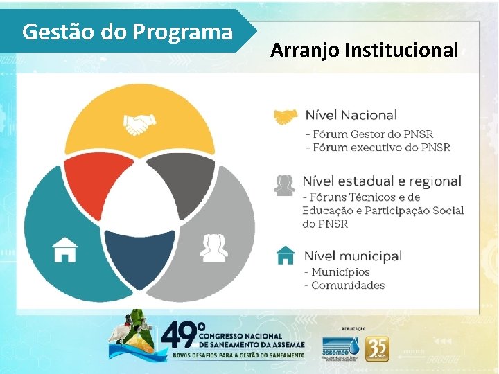 Gestão do Programa Arranjo Institucional 