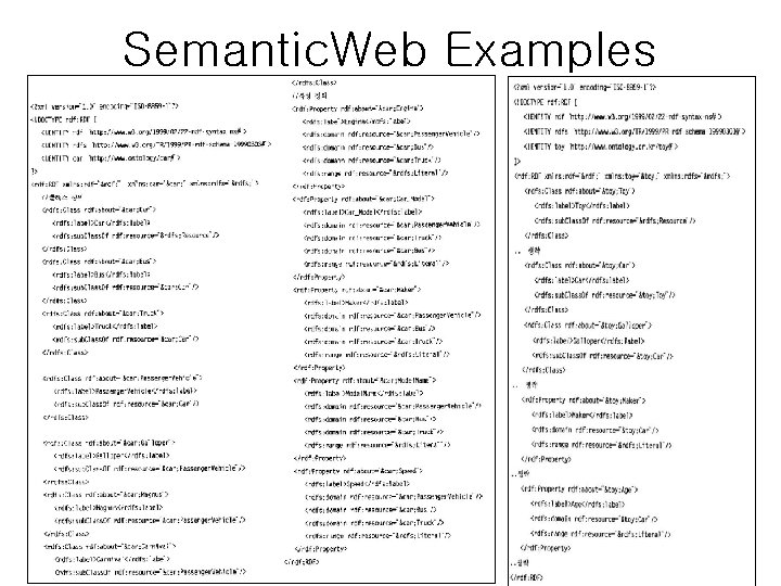 Semantic. Web Examples 