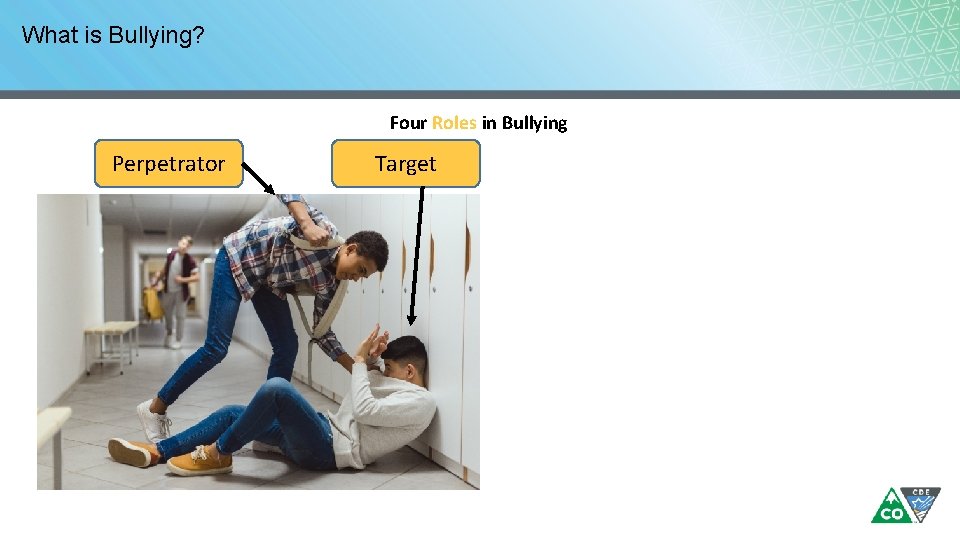 What is Bullying? Four Roles in Bullying Perpetrator Target 