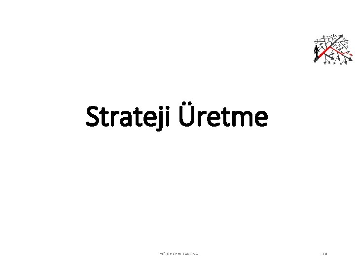 Strateji Üretme Prof. Dr. Cem TANOVA 14 