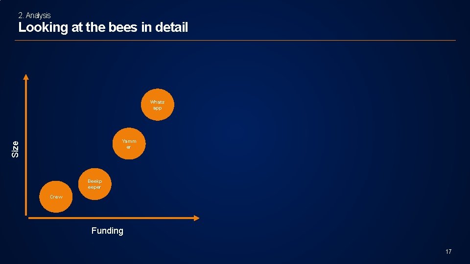 2. Analysis Looking at the bees in detail Whats app Size Yamm er Beekp