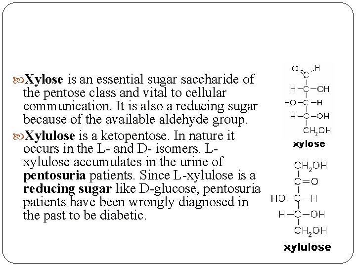 Xylose is an essential sugar saccharide of the pentose class and vital to  Xylose is an essential sugar saccharide of the pentose class and vital to