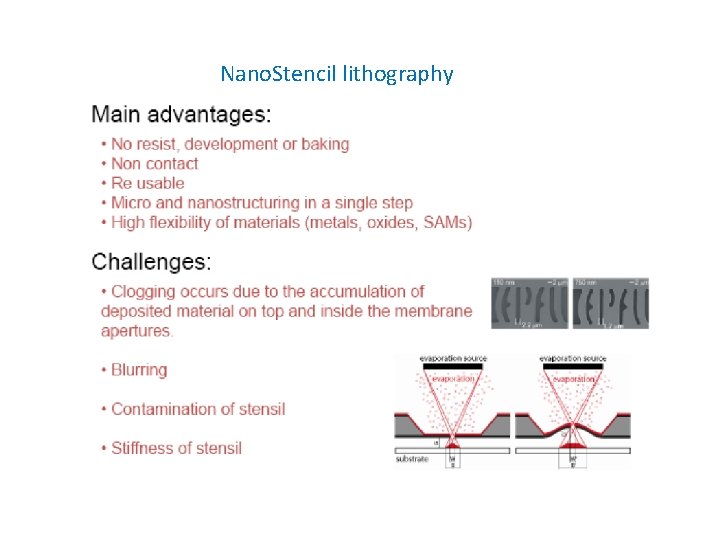 Nano. Stencil lithography 