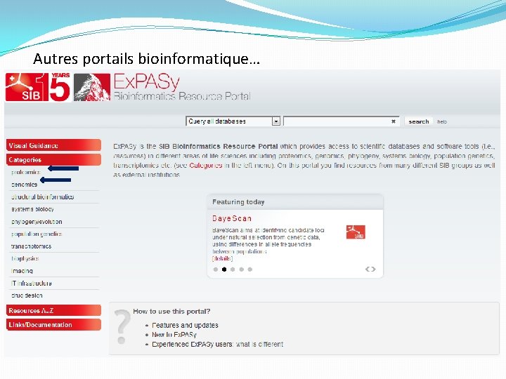 Autres portails bioinformatique… 