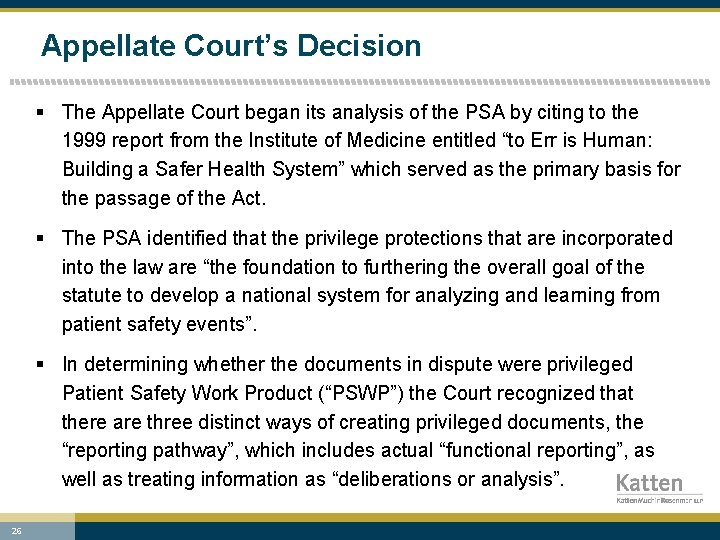 Appellate Court’s Decision § The Appellate Court began its analysis of the PSA by