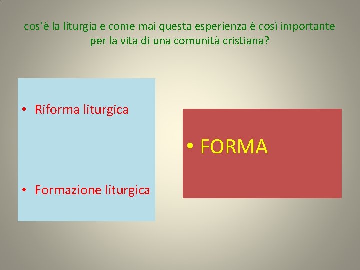 cos’è la liturgia e come mai questa esperienza è così importante per la vita