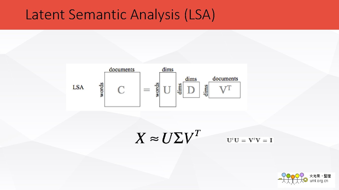 Latent Semantic Analysis (LSA) 