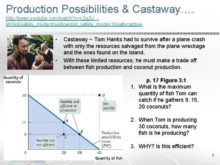Production Possibilities & Castaway…. http: //www. youtube. com/watch? v=c 2 g 2 U_9 H