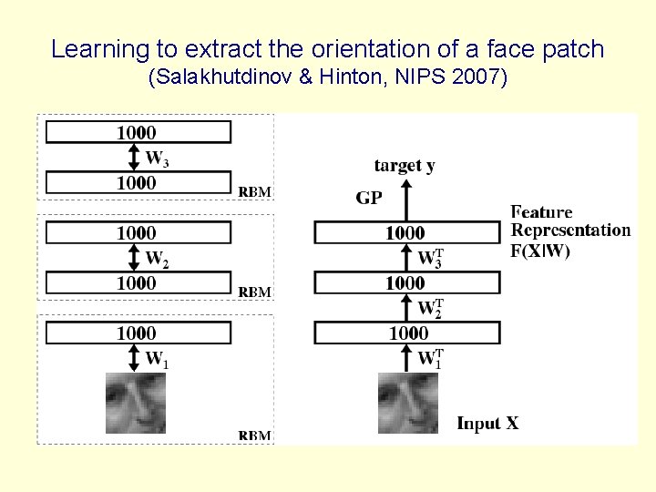 Learning to extract the orientation of a face patch (Salakhutdinov & Hinton, NIPS 2007)