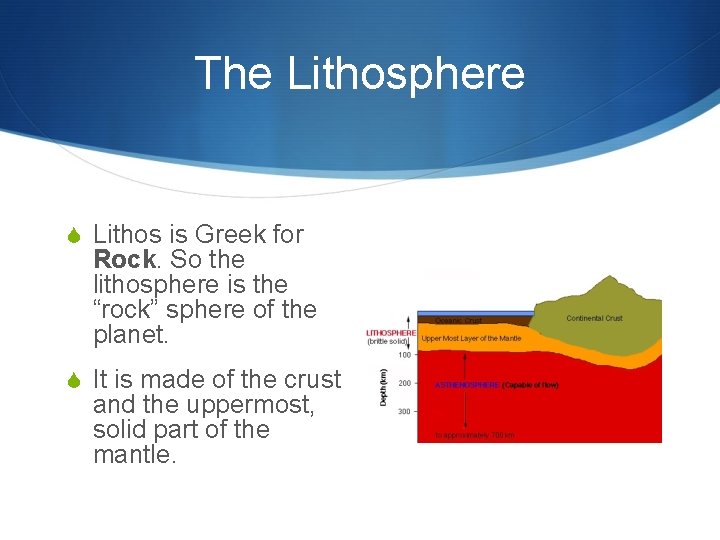 The Lithosphere S Lithos is Greek for Rock. So the lithosphere is the “rock”