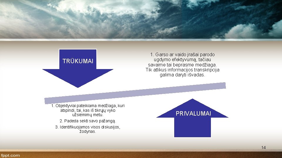 TRŪKUMAI 1. Objektyviai pateikiama medžiaga, kuri atspindi, tai, kas iš tikrųjų vyko užsiėmimų metu.